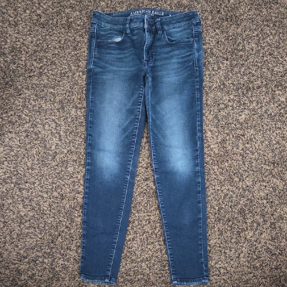 American Eagle Outfitters Blue Skinny Jeans with Stretch